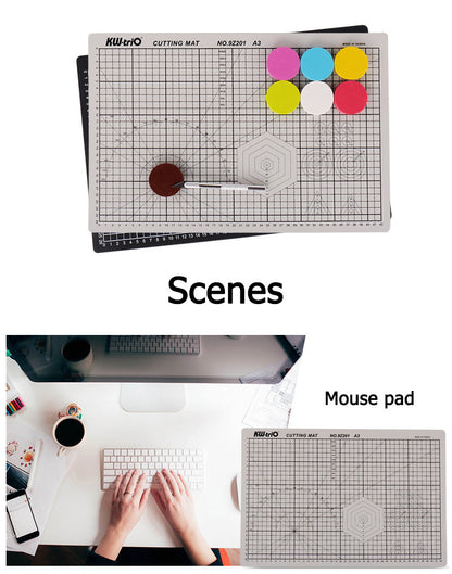 Self Healing Cutting mat A3 black/green/grey