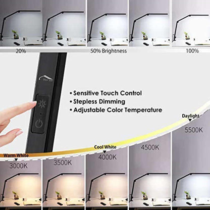 Folding LED Desk Clip Lamp