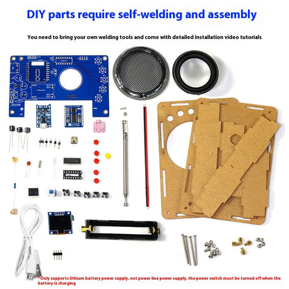 OLED Display Radio Rechargeable FM Radio Soldering DIY Assembly Kit
