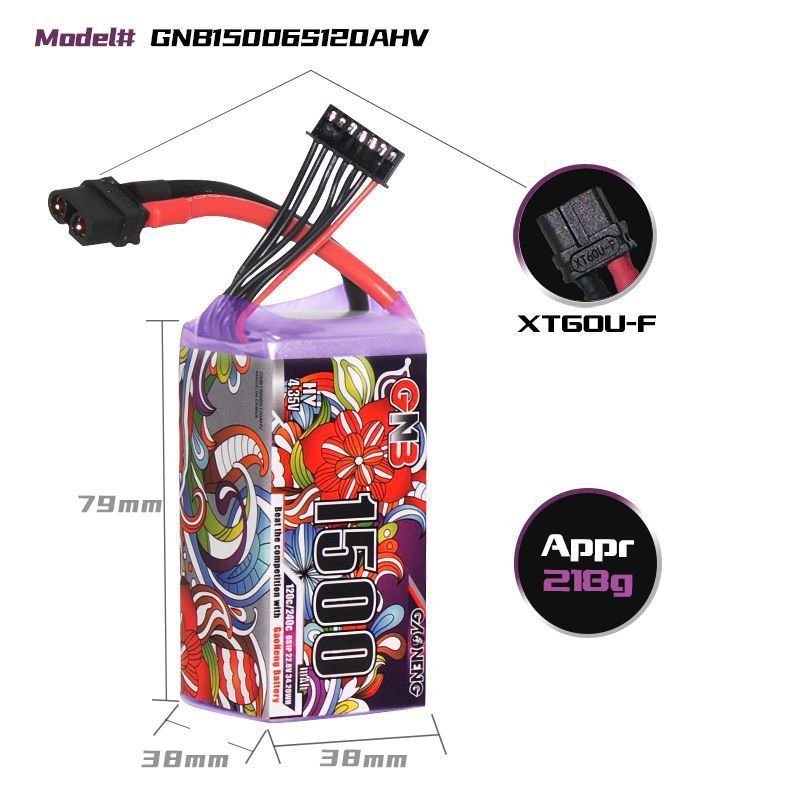 High Energy 6S 1500mAh  Lipo Battery