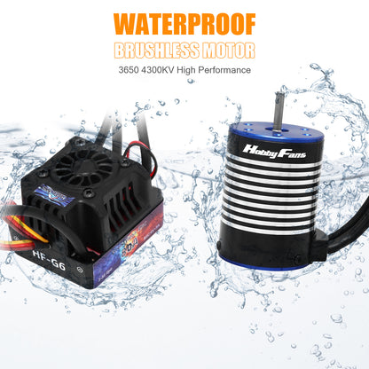 3650 4300kv Brushless Motor 60A + waterproof ESC for RC car