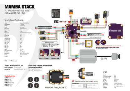 Chase Mamba DJI F405MK2 F40BLSF50 BLSF50BL32 flight controller