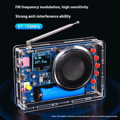 OLED Display Radio Rechargeable FM Radio Soldering DIY Assembly Kit